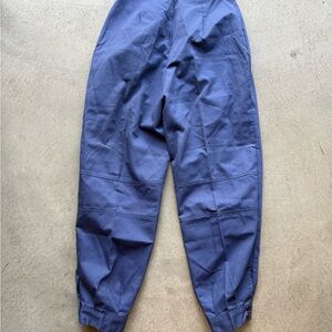 Vintage 70s 80s Women’s Navy Parachute Pants High Rise Military 13 Medium Large